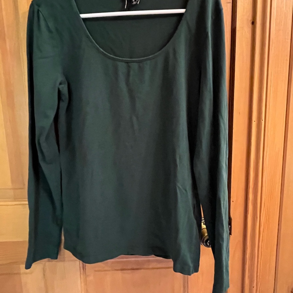 Vero Moda Forest Green Long Sleeve Top